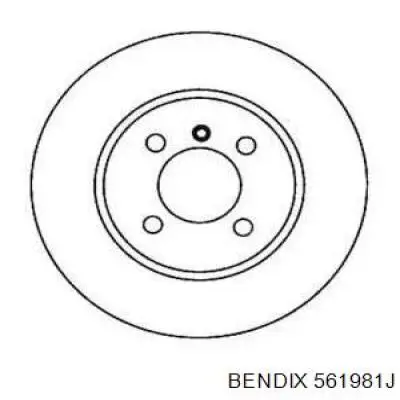 561981J Jurid/Bendix диск тормозной передний