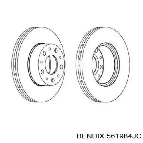 561984JC Jurid/Bendix диск тормозной передний