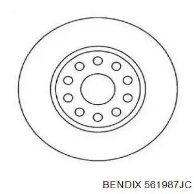 561987JC Jurid/Bendix диск тормозной передний