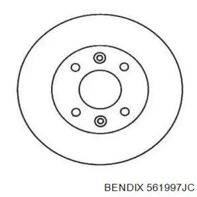 561997JC Jurid/Bendix диск тормозной передний