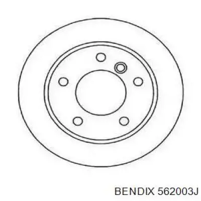 562003J Jurid/Bendix диск тормозной задний