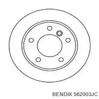 562003JC Jurid/Bendix диск тормозной задний