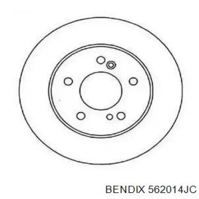 562014JC Jurid/Bendix диск тормозной задний