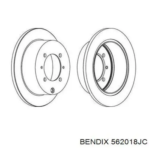 Тормозные диски 562018JC Jurid/Bendix