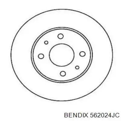 Передние тормозные диски 562024JC Jurid/Bendix