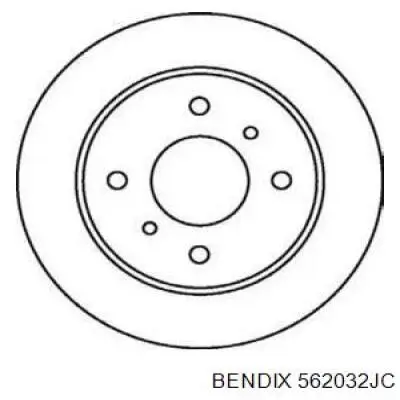 562032JC Jurid/Bendix диск тормозной задний