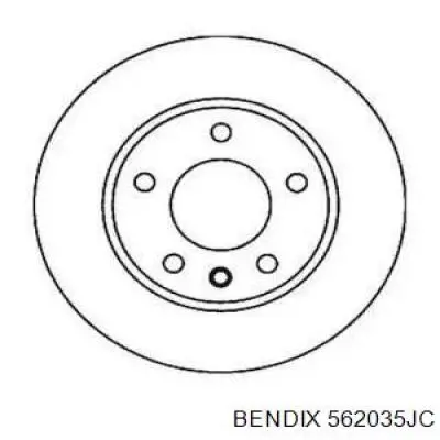 Передние тормозные диски 562035JC Jurid/Bendix