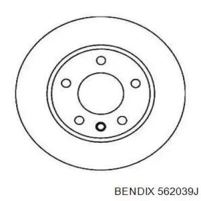 Передние тормозные диски 562039J Jurid/Bendix