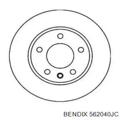 Диск гальмівний передній 562040JC Jurid/Bendix