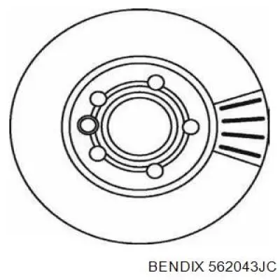 562043JC Jurid/Bendix диск тормозной передний