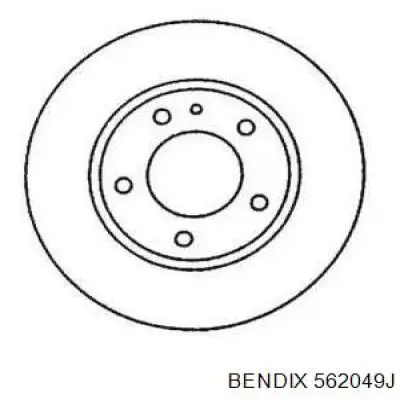 Передние тормозные диски 562049J Jurid/Bendix