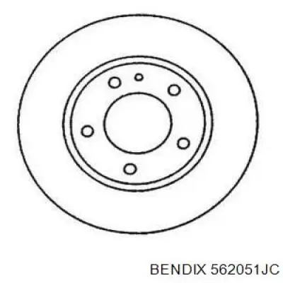 Тормозные диски 562051JC Jurid/Bendix