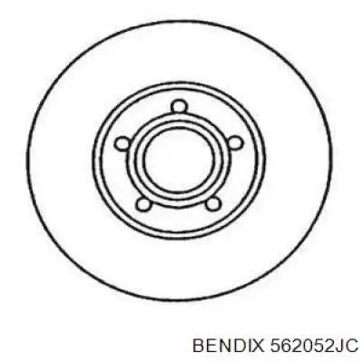 562052JC Jurid/Bendix диск тормозной передний