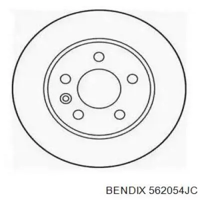 Передние тормозные диски 562054JC Jurid/Bendix