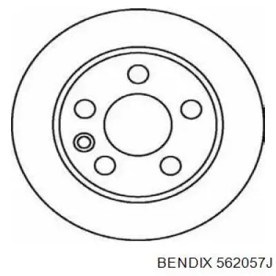 562057J Jurid/Bendix диск тормозной задний