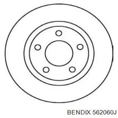 562060J Jurid/Bendix диск тормозной передний
