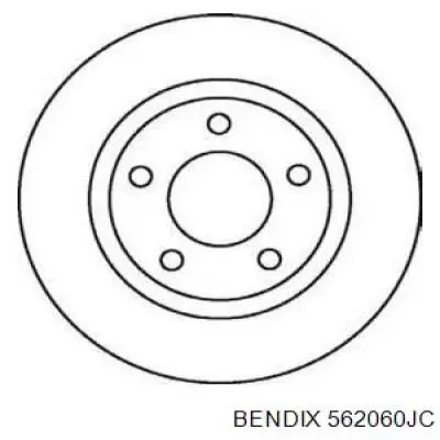562060JC Jurid/Bendix диск тормозной передний