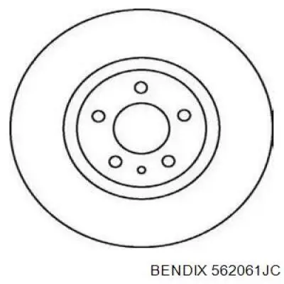 562061JC Jurid/Bendix диск тормозной передний
