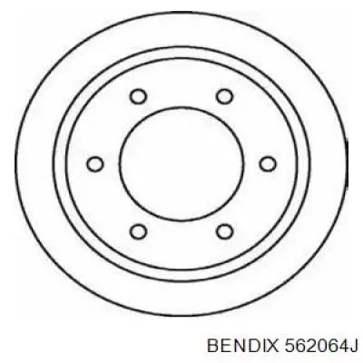 Передние тормозные диски 562064J Jurid/Bendix