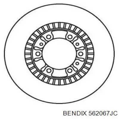 Передние тормозные диски 562067JC Jurid/Bendix