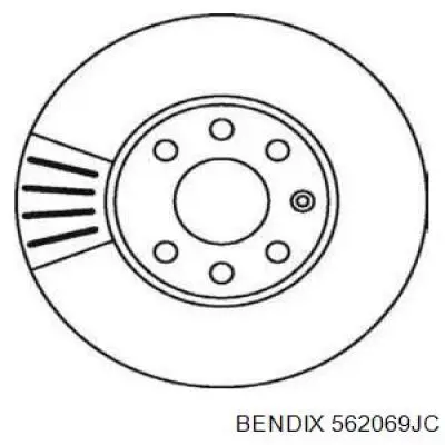 562069JC Jurid/Bendix диск тормозной передний