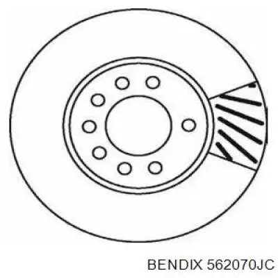 562070JC Jurid/Bendix диск тормозной передний