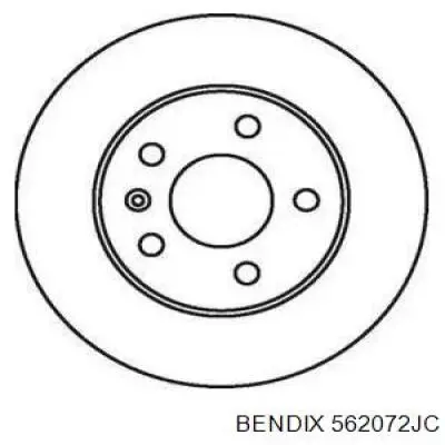 562072JC Jurid/Bendix диск тормозной задний