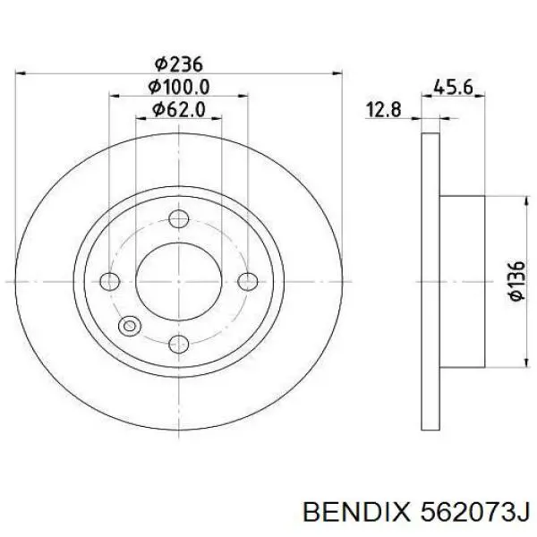 Купить 562073J Jurid/Bendix Ротор тормозной