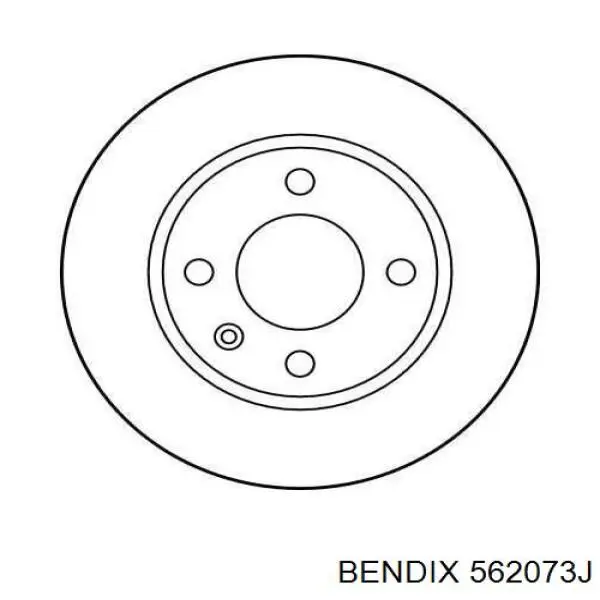 Передние тормозные диски 562073J Jurid/Bendix