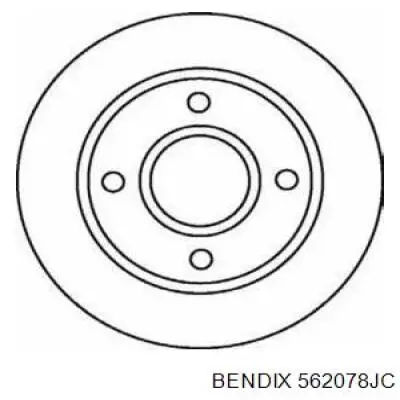 562078JC Jurid/Bendix диск тормозной передний