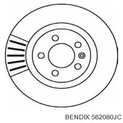 Передние тормозные диски 562080JC Jurid/Bendix