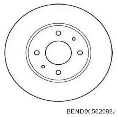562088J Jurid/Bendix диск тормозной передний