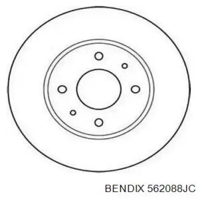 Передние тормозные диски 562088JC Jurid/Bendix