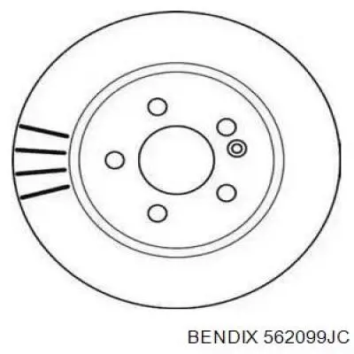 Передние тормозные диски 562099JC Jurid/Bendix