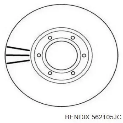 Передние тормозные диски 562105JC Jurid/Bendix