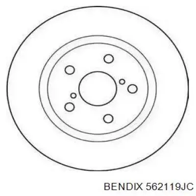 Передние тормозные диски 562119JC Jurid/Bendix