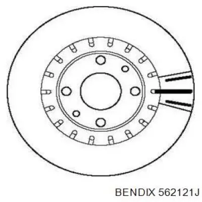 562121J Jurid/Bendix Диск тормозной передний