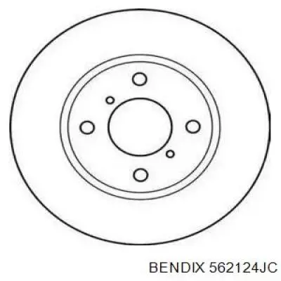 Передние тормозные диски 562124JC Jurid/Bendix