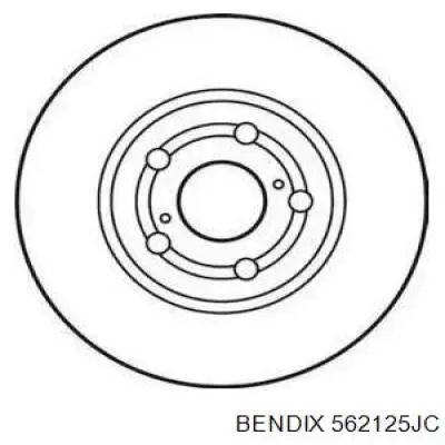 562125JC Jurid/Bendix диск тормозной передний