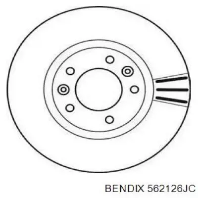 Передние тормозные диски 562126JC Jurid/Bendix