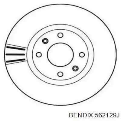 562129J Jurid/Bendix диск тормозной передний