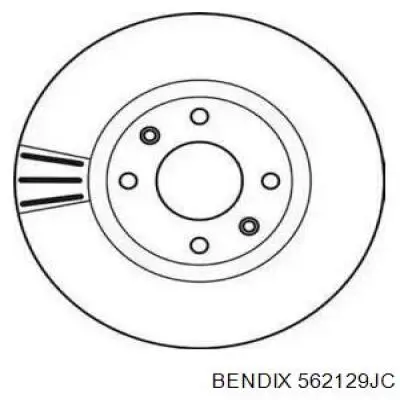 562129JC Jurid/Bendix диск тормозной передний
