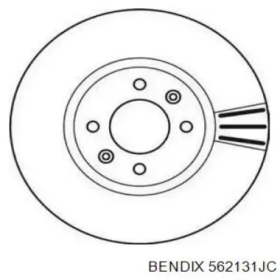 Передние тормозные диски 562131JC Jurid/Bendix