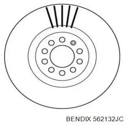 Передние тормозные диски 562132JC Jurid/Bendix