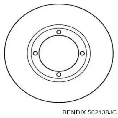 Передние тормозные диски 562138JC Jurid/Bendix