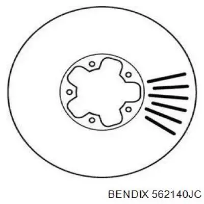 Передние тормозные диски 562140JC Jurid/Bendix