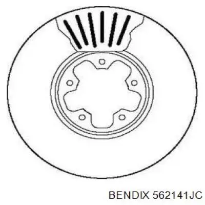 Передние тормозные диски 562141JC Jurid/Bendix