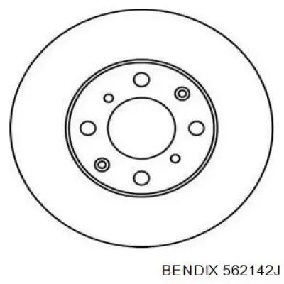 Передние тормозные диски 562142J Jurid/Bendix