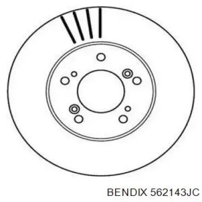 Передние тормозные диски 562143JC Jurid/Bendix