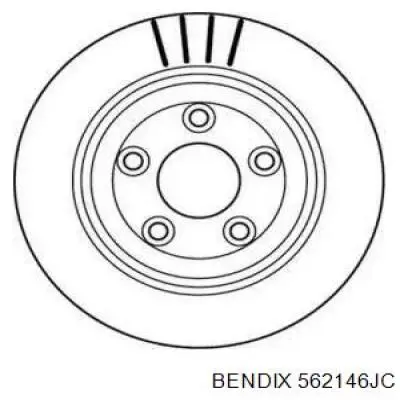 Тормозные диски 562146JC Jurid/Bendix